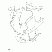 Схема узла: Облицовочные элементы (Model x) для Suzuki XF650 Freewind