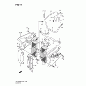 Схема узла: Радиатор для Suzuki DR-Z400 DR-Z400S