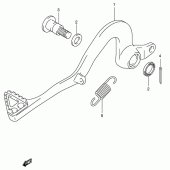 Схема узла: Задний тормоз для Suzuki RM125