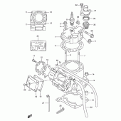 Схема вузла: Циліндр для Suzuki RMX250