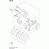 Схема вузла: Задній гальмівний супорт для Suzuki DR-Z400 DR-Z400S