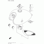 Схема вузла: Паливний бак для Suzuki TU250