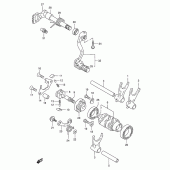 Схема узла: Копирный вал & Вилки & Вал переключения для Suzuki RMX250