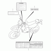 Схема вузла: Інформаційні наклейки для Suzuki DR-Z400 DR-Z400E