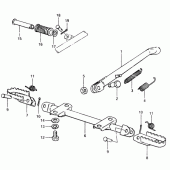Схема узла: Подножка & Подставка (E22) для Suzuki TS125