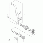 Схема узла: Кикстартер для Suzuki RM125