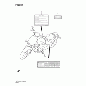 Схема вузла: Інформаційні наклейки (Vzr1800l2 e51) для Suzuki VZR1800 Intruder M1800R/ Boulevard M109R