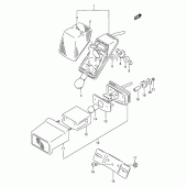 Схема вузла: Задній ліхтар (Стоп-сигнал) для Suzuki DR650 DR650RE