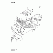 Схема вузла: Передній бардачок для Suzuki AN400 Burgman (EU analogue of SkyWave)
