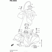 Схема узла: Топливный бак для Suzuki DR-Z125 DR-Z125L