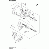 Схема вузла: Задній гальмівний супорт для Suzuki AN650 Burgman (EU analogue of SkyWave)