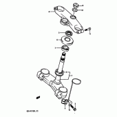 Схема узла: Рулевая траверса (Model k) для Suzuki GSX-R1100