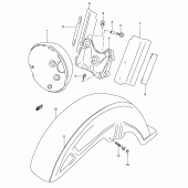 Схема вузла: Переднє крило (Model w/x) для Suzuki VL1500 Intruder LC
