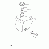 Схема вузла: Бак масляний Suzuki TS185