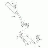 Схема вузла: Вихлопна система для Suzuki DR-Z125 DR-Z125