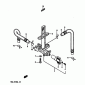 Схема узла: Топливный кран для Suzuki GSX-R750