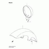 Схема узла: Переднее крыло для Suzuki LS650 Boulevard S40