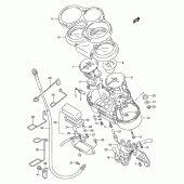Схема вузла: Спідометр / тахометр для Suzuki GSX250 Across