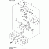 Схема вузла: Задній гальмівний супорт для Suzuki DL1000 V-Strom