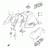 Схема вузла: Паливний бак (Model r) для Suzuki DR650 DR650RE