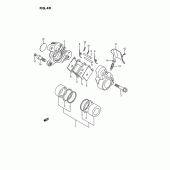 Схема вузла: Передній гальмівний супорт для Suzuki VS1400 Intruder 1400