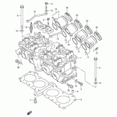Схема вузла: Головка циліндра (Model r/s) для Suzuki RF900