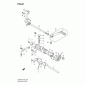 Схема вузла: Копірний вал & Вилки & Вал перемикання для Suzuki GS500
