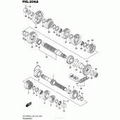 Схема вузла: Трансмісія для Suzuki GSX1300 Hayabusa