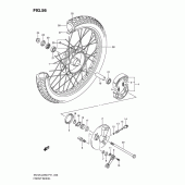 Схема вузла: Переднє колесо (En125huk9/huzk9) для Suzuki EN125