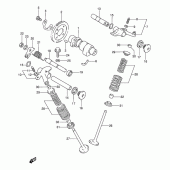 Схема вузла: Розподільний вал & Клапан для Suzuki DR250
