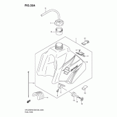Схема узла: Топливный бак (Model k7) для Suzuki DR-Z250