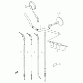Схема вузла: Кермо & Тросики (Model s) для Suzuki GSF600 Bandit S