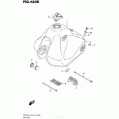 Схема вузла: Паливний бак (Dr200Sl6 E28) для Suzuki DR200 DR200S