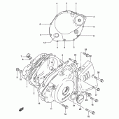 Схема узла: Крышки картера для Suzuki GZ250 Marauder