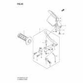 Схема узла: Левая ручка руля для Suzuki DR-Z250