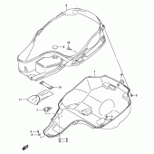 Схема вузла: Багажник для шолома (Model k4/k5) для Suzuki UH150 Burgman