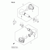 Схема вузла: Поворотники (Gs500fh p2, p19, p24, p54, gs500fm p19) для Suzuki GS500
