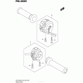 Схема вузла: Пульт управління рульовий (Gsx1300Ral5 E33) для Suzuki GSX1300 Hayabusa