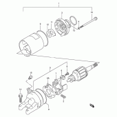 Схема вузла: Електричний стартер для Suzuki GSF600 Bandit S
