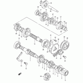 Схема вузла: Трансмісія для Suzuki DR650 DR650RSE