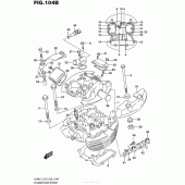 Схема вузла: Головка циліндра (передня) (Vl800L7 E28) для Suzuki VL800 Boulevard C50