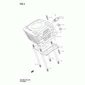 Схема вузла: Циліндр для Suzuki GZ125 Marauder