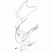 Схема вузла: Передній обтічник (Model y for bp6) для Suzuki GSX-R600