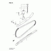 Схема вузла: Ланцюг ГРМ & Натягувач для Suzuki UX150 Sixteen