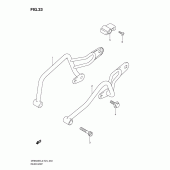 Схема узла: Задняя часть рукоятки для Suzuki DR650 DR650SE