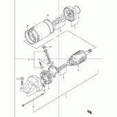 Схема вузла: Електричний стартер для Suzuki GSF1200 Bandit S