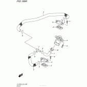 Схема вузла: Система індукції повітря для Suzuki VL1500 Boulevard C90 BOSS