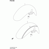 Схема вузла: Переднє крило (Model l0) для Suzuki VLR1800 Intruder C1800R/Boulevard C109R
