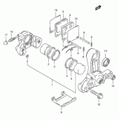 Схема узла: Задний тормозной суппорт для Suzuki GSX-R400