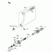 Схема вузла: Kickstarter mechanism для Suzuki DR-Z110